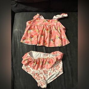 Floral Pink  Swimsuit Set